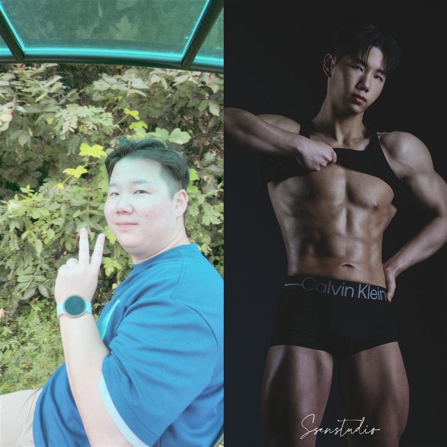 105kg에서 68kg 다이어트 바디프로필 비포애프터