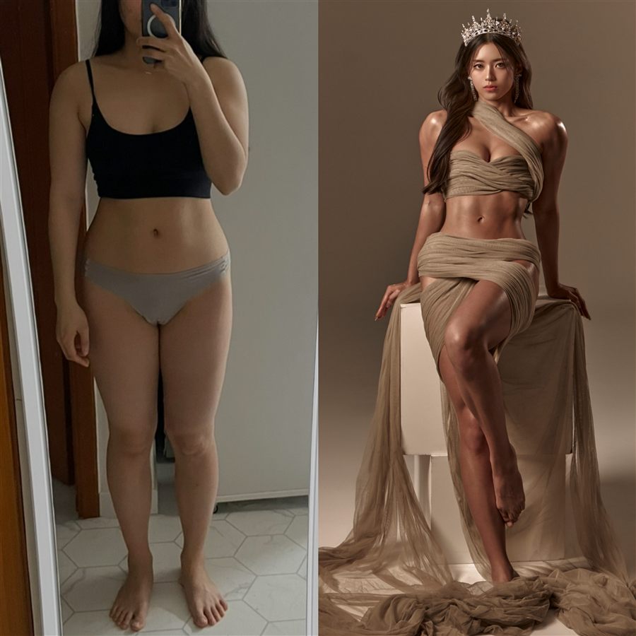 여성 바디프로필 비포애프터