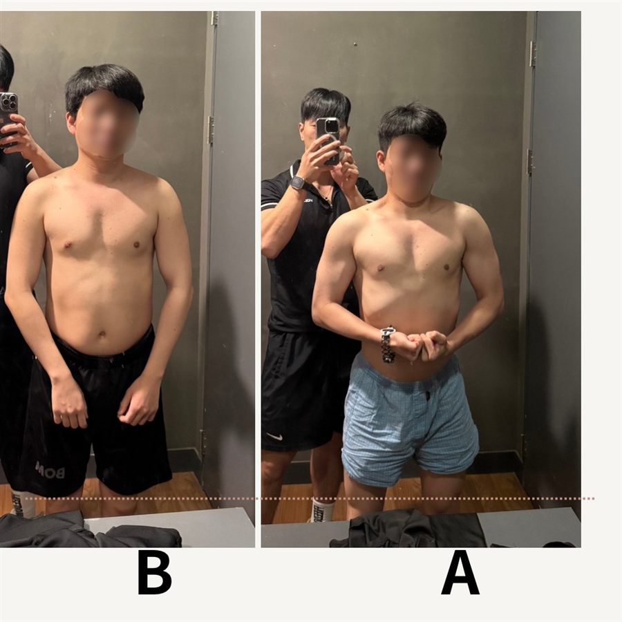 다이어트 근력증진 자세교정 비포애프터